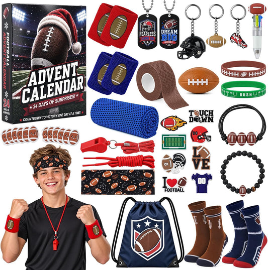 ANOTION American Football Advent Calendar - 24 Days - set and countdown packaging