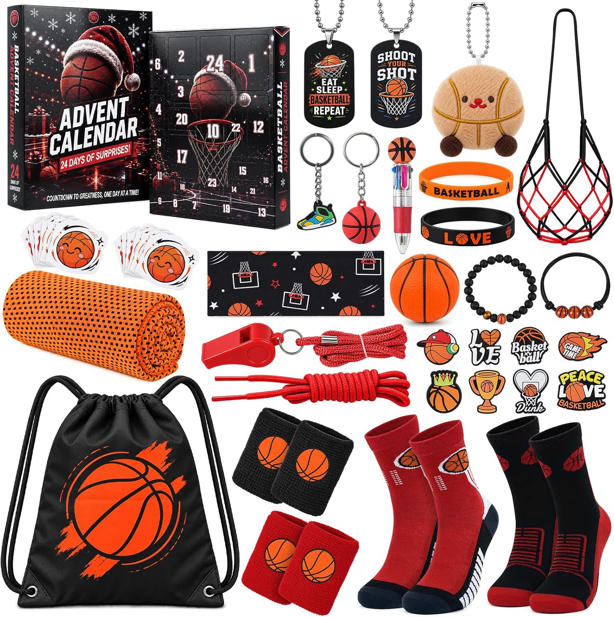 Mason Life Basketball Advent Calendar - 24 Days - set and countdown packaging