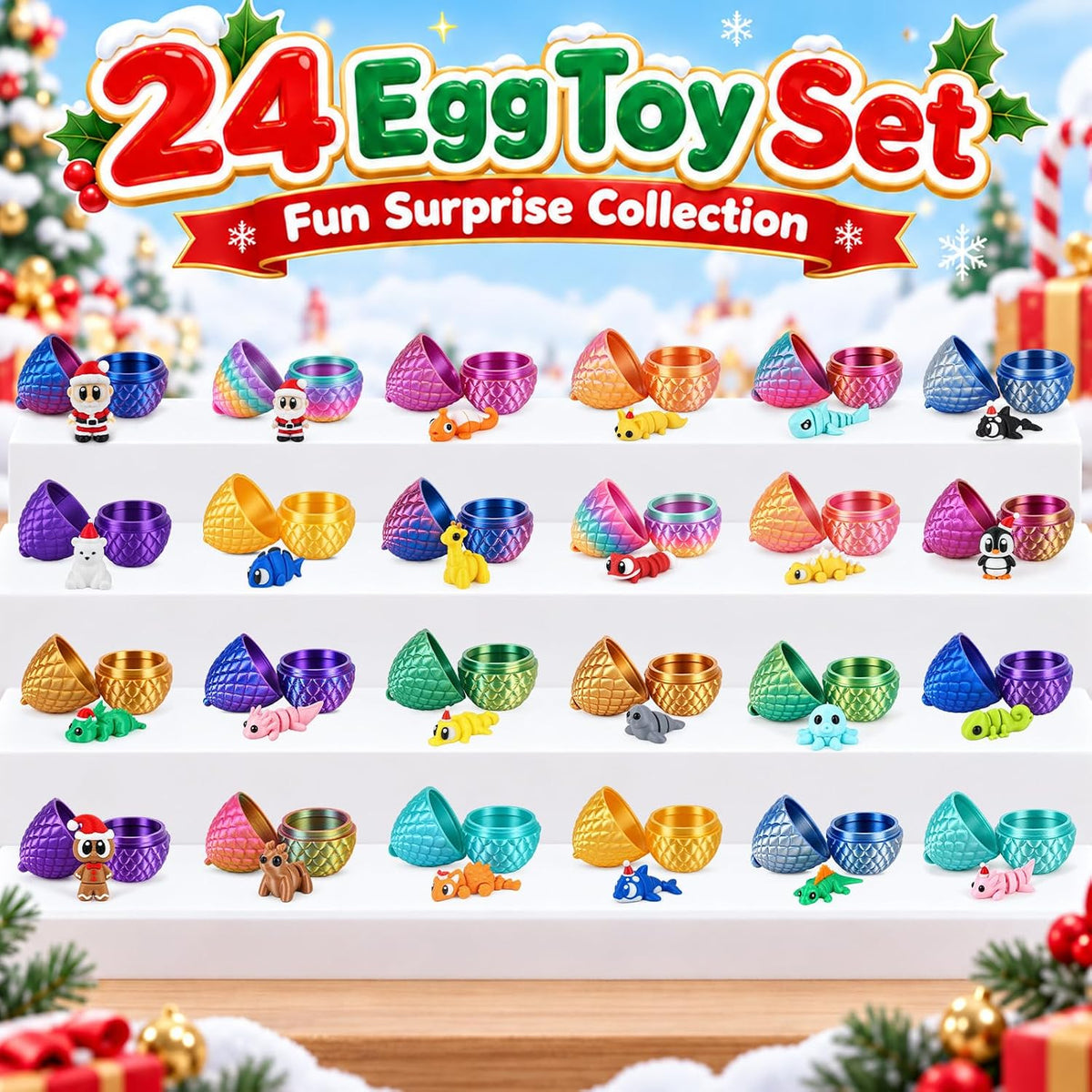 ONEHAUS Animal Egg Vending Machine Advent Calendar - 24 Eggs - product view 4