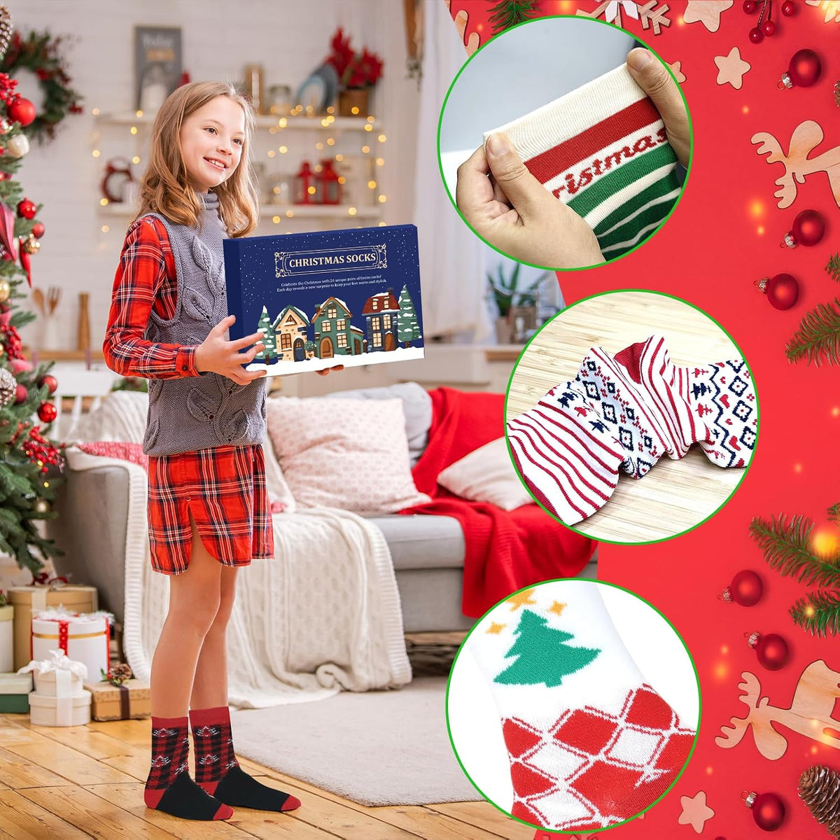 Mason Life Christmas Socks Advent Calendar - 24 Pairs - product view 5