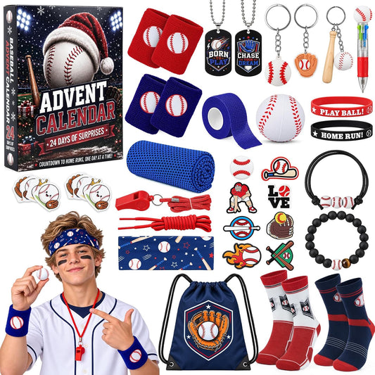 ANOTION Baseball Advent Calendar - 24 Days - set and countdown packaging