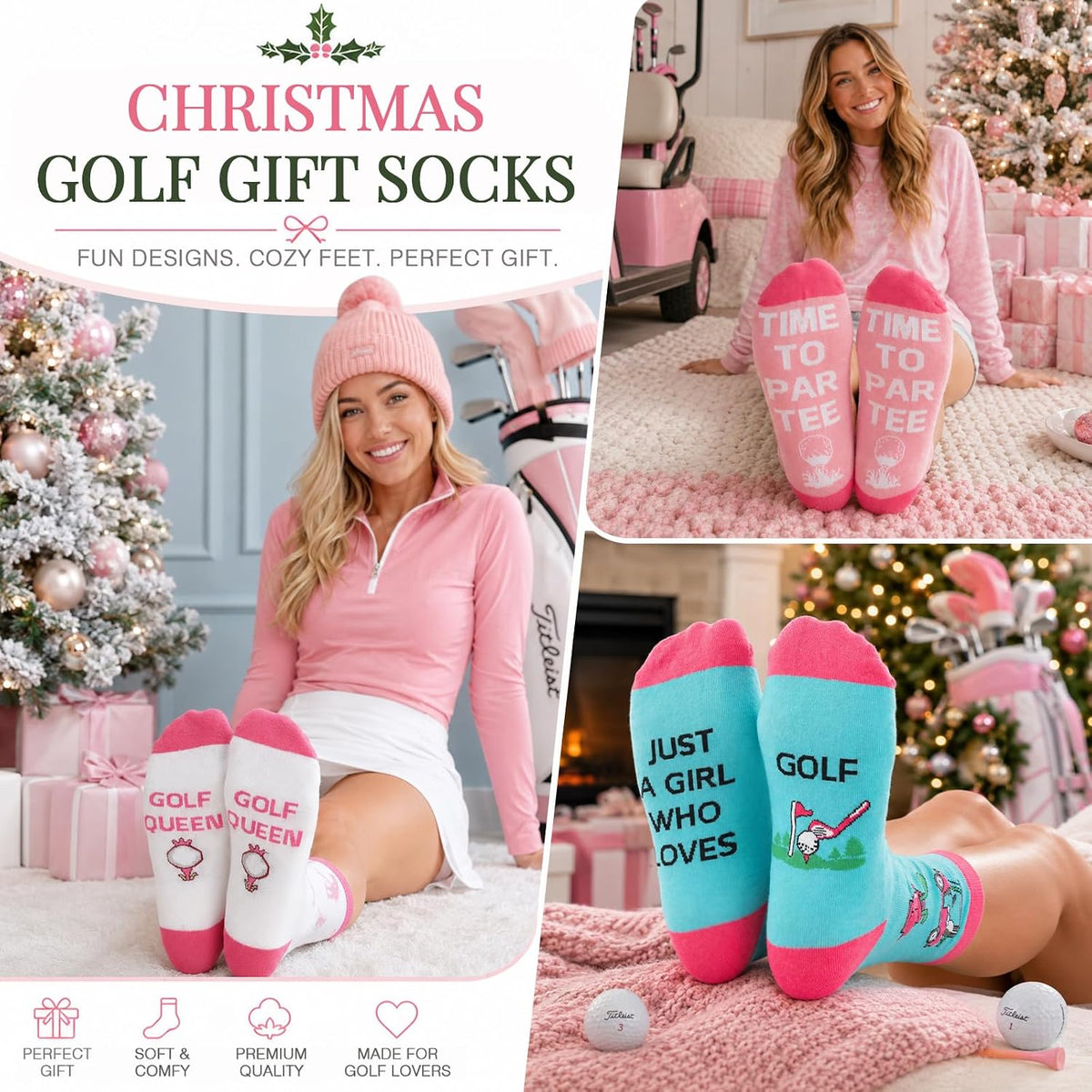ONEHAUS Pink Golf Advent Calendar - 24 Days - product view 4