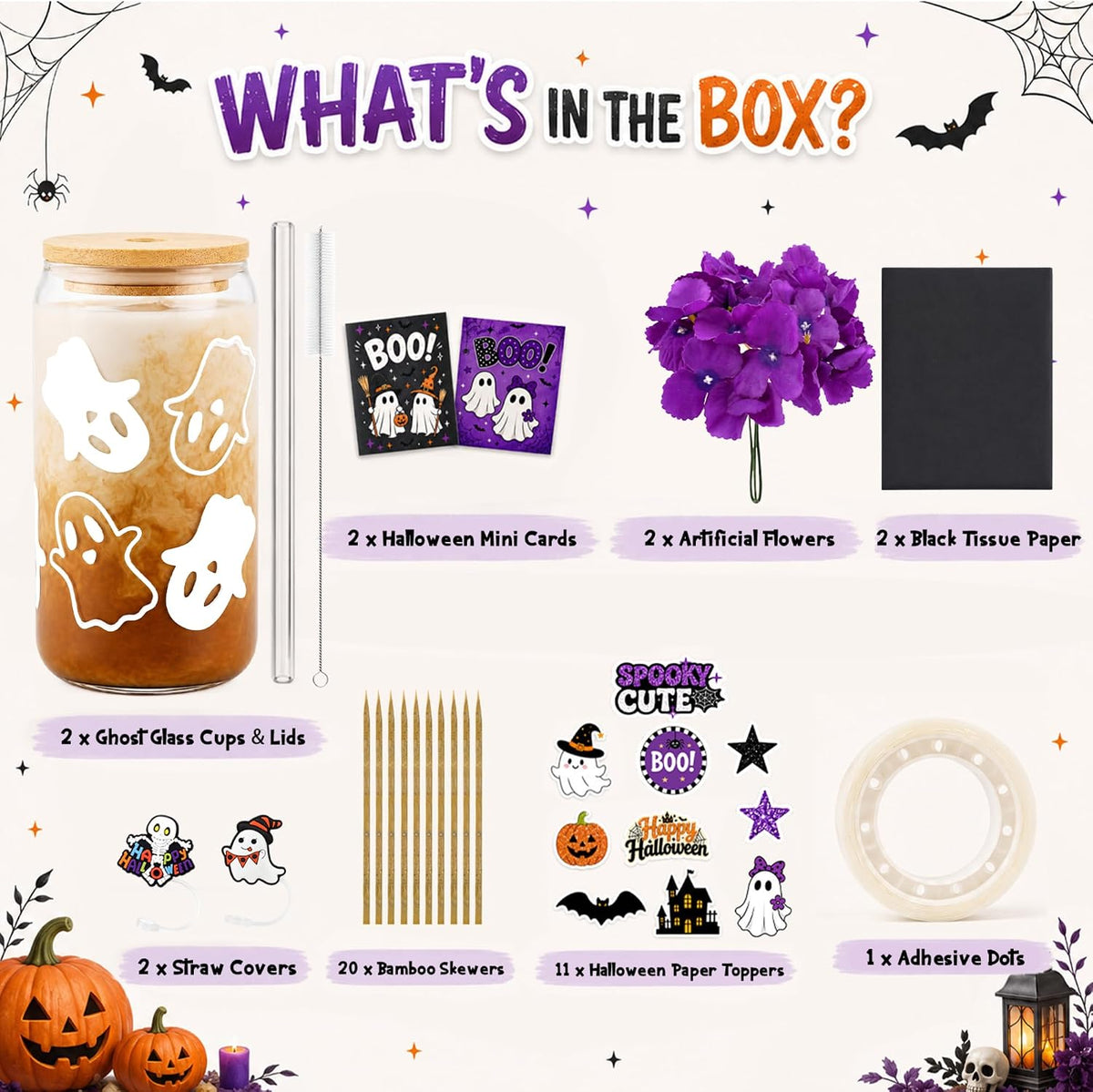 Halloween Ghost Cup Bouquet Gift Set - 2 Pack - product image 3