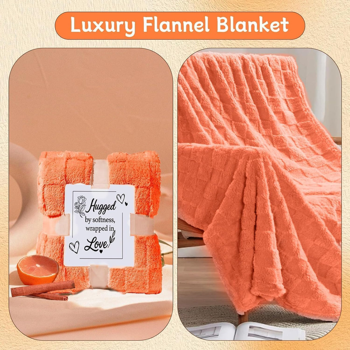Orange Fall Self-Care Gift Set with Blanket - product image 4