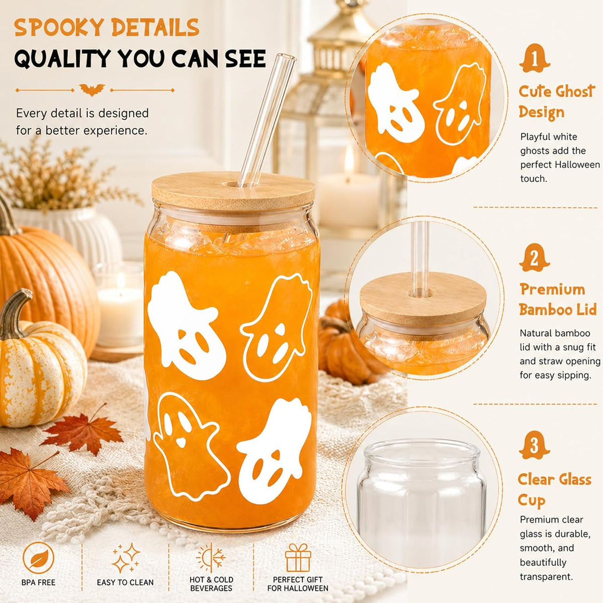 Halloween Ghost Cup Bouquet Gift Set - 2 Pack - product image 2