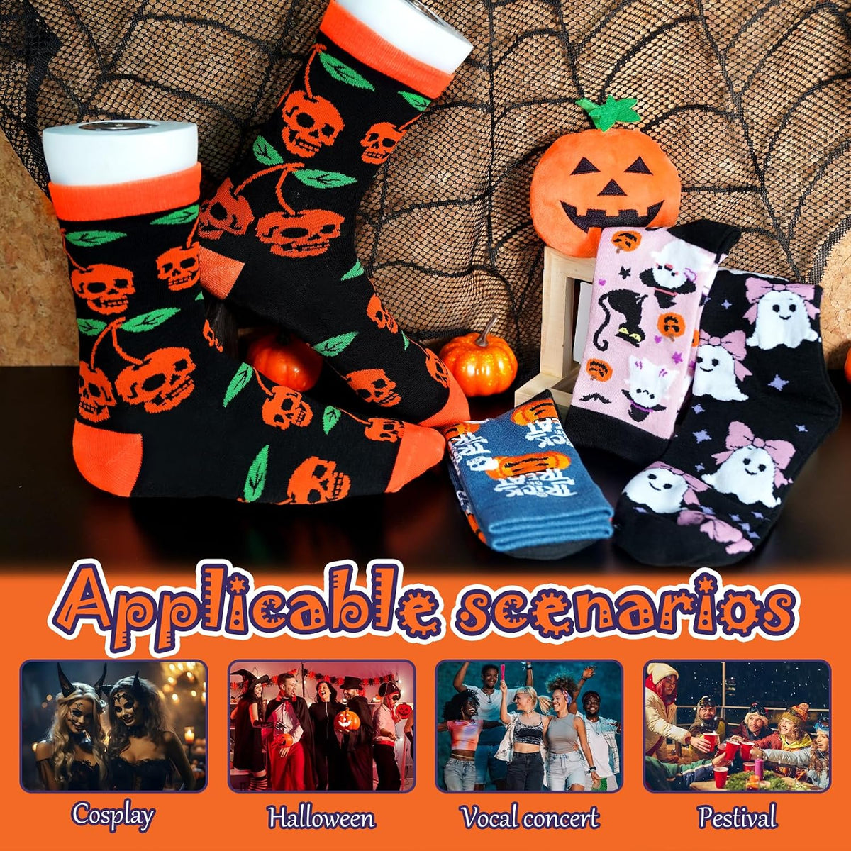 Halloween Socks Gift Set in Coffin Box - 4 Pairs - product image 6