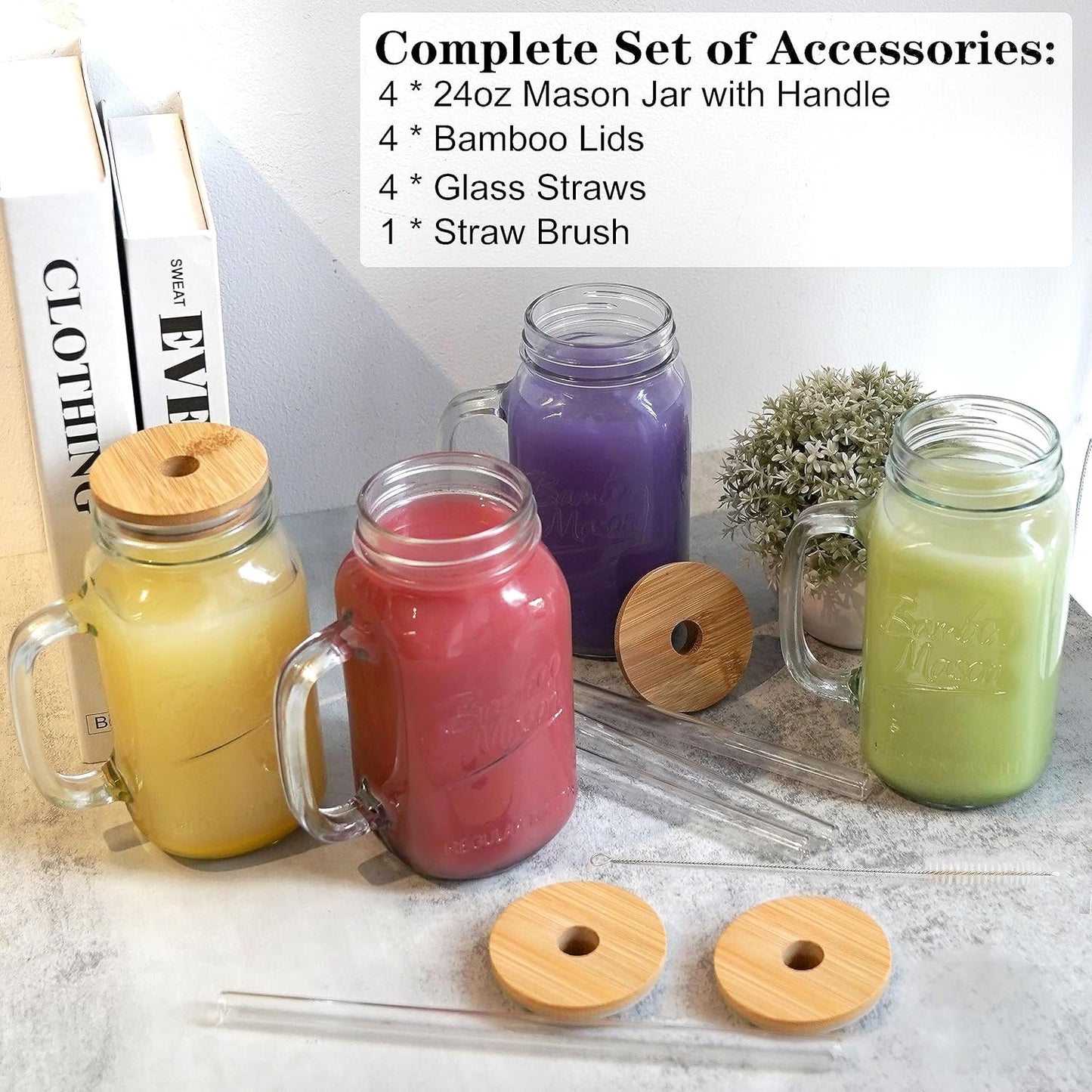 24oz Mason Jar with Handle - 24 oz product image 3