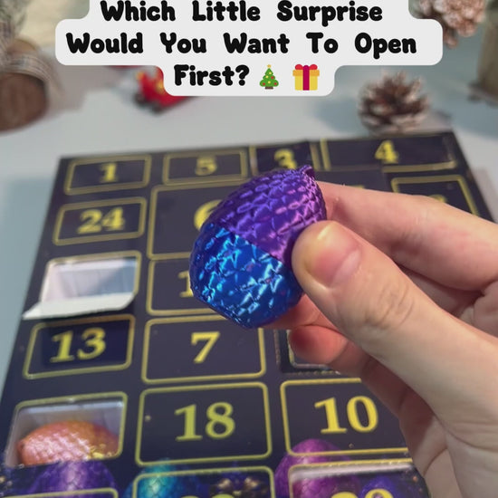 ANOTION 3D Animal and Dragon Advent Calendar: actual numbered-door opening and figure reveal.